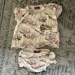 Organic bamboo and bloomer set with matching headband